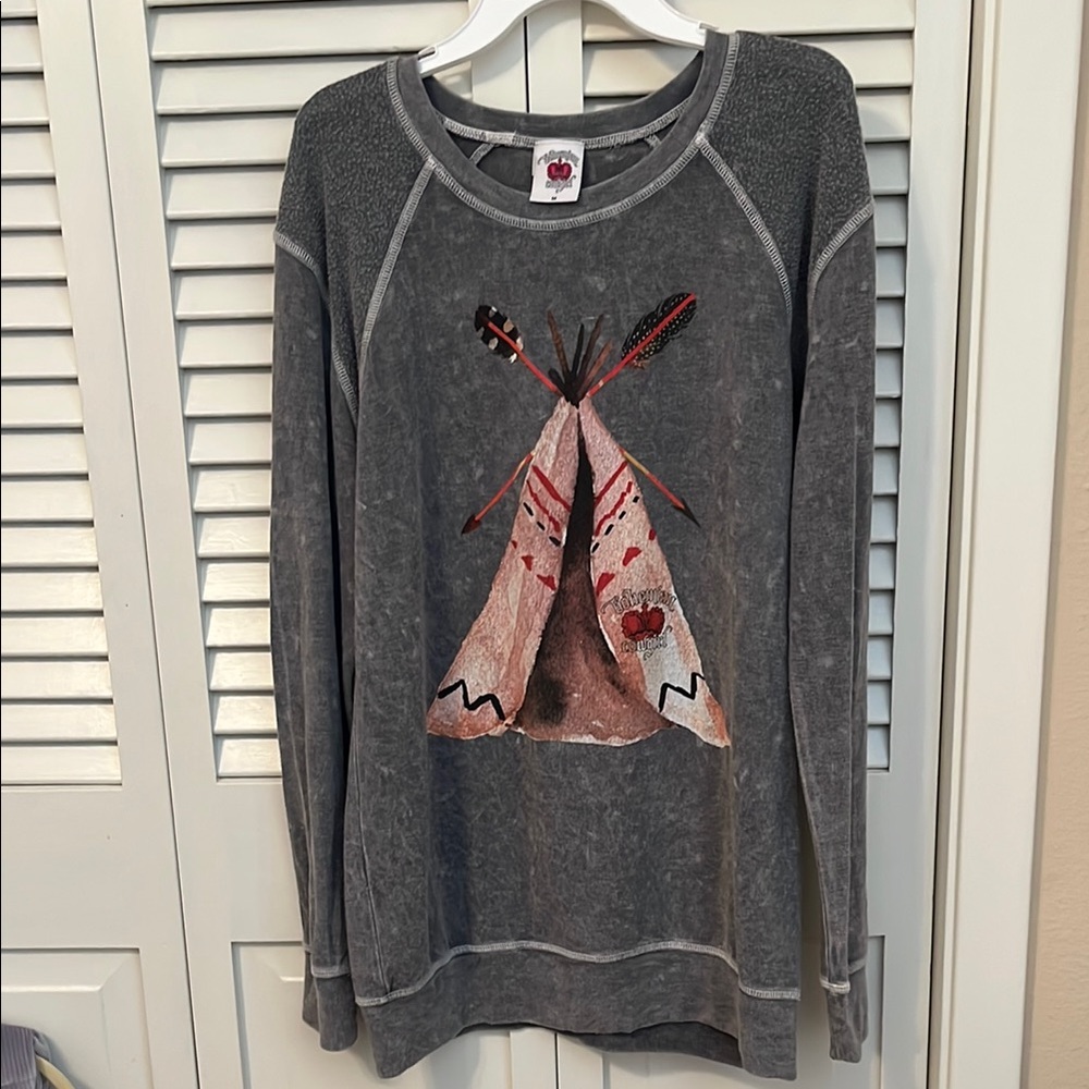 Bohemian cowgirl tepee sweatshirt